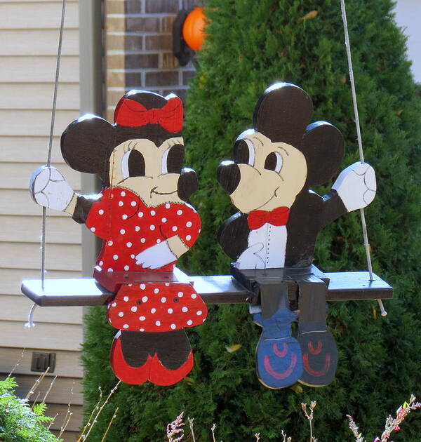 Mickey Mouse Poster featuring the photograph Mickey And Minnie Mouse by Kay Novy