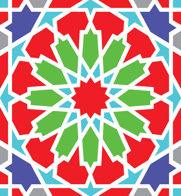  Poster featuring the digital art Arabesque Design #1 by Scheme Of Things Graphics