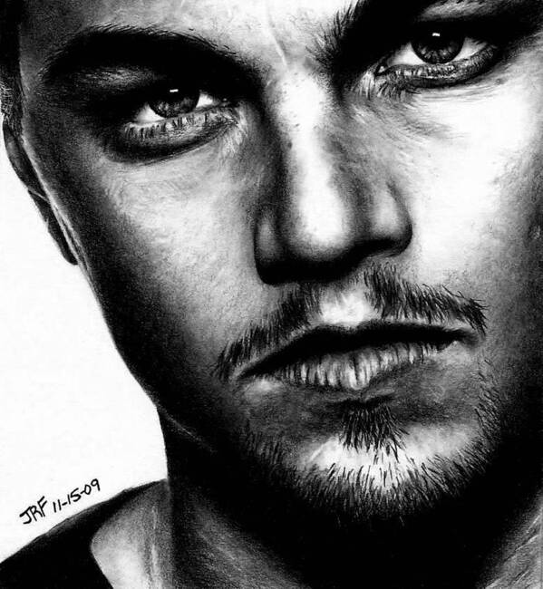 Leonardo Dicaprio Poster featuring the drawing Leonardo DiCaprio #1 by Rick Fortson