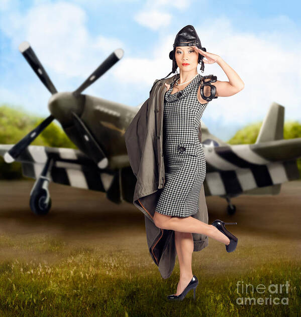 40's US Army Pin Up girl ❤️ #fyp #foryoupage #halloween #pinup