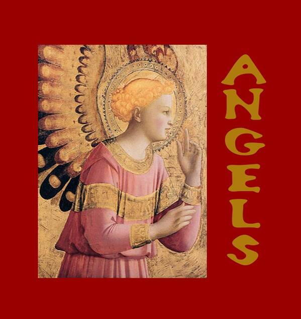 Angel Poster featuring the mixed media Archangel Gabriel of the Annuciation by Hw