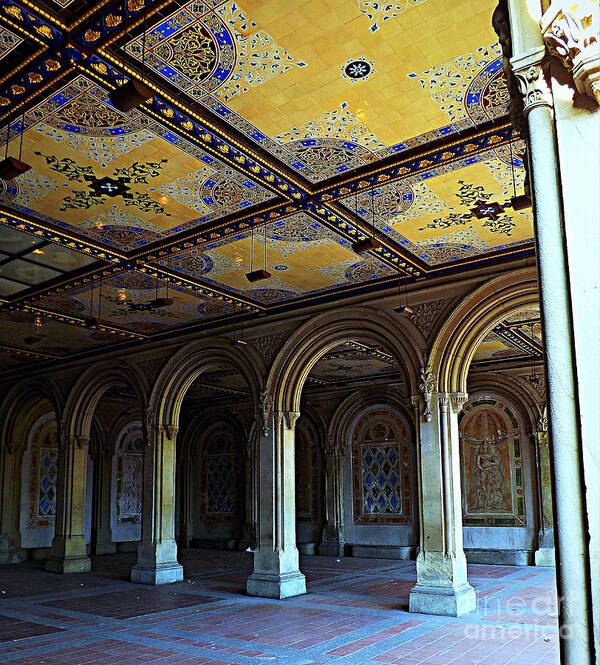 Central Park Poster featuring the photograph Bethesda Terrace Arcade in Central Park by James Aiken