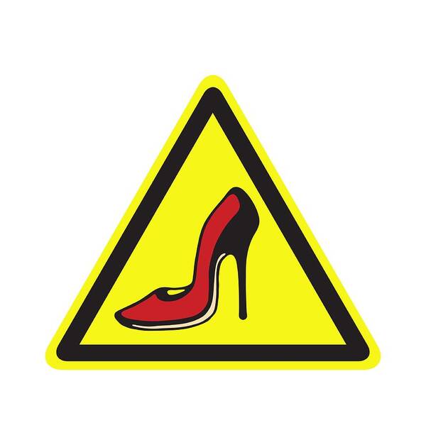 Heels Poster featuring the digital art Heels Hazard by Stan Magnan
