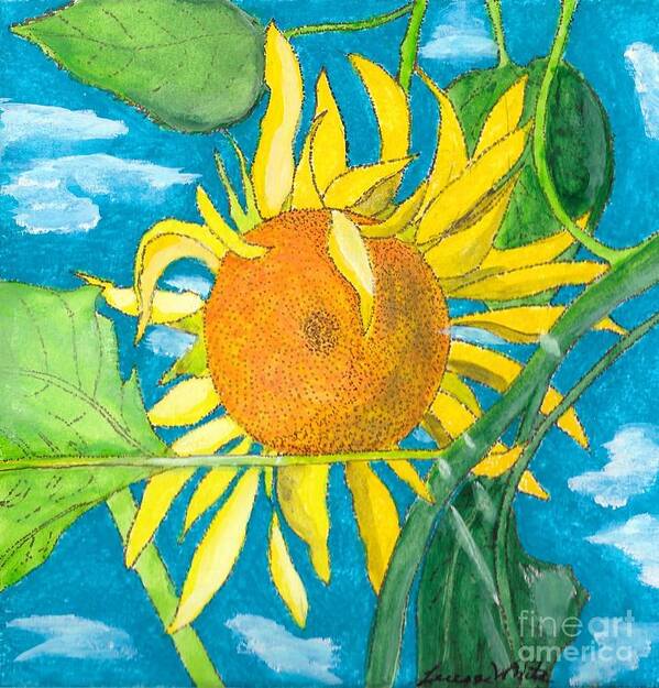 Sunflower Poster featuring the painting Hello Sunshine by Teresa White