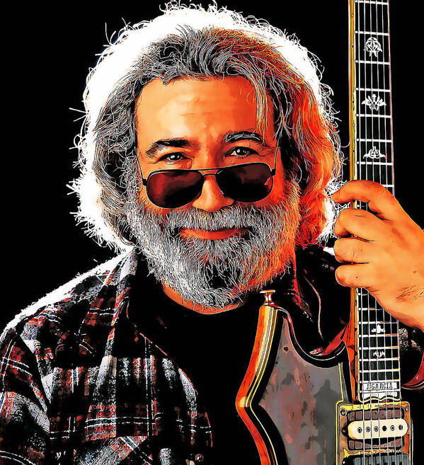 Jerry Garcia Poster featuring the mixed media Jerry Garcia The Grateful Dead by Marvin Blaine