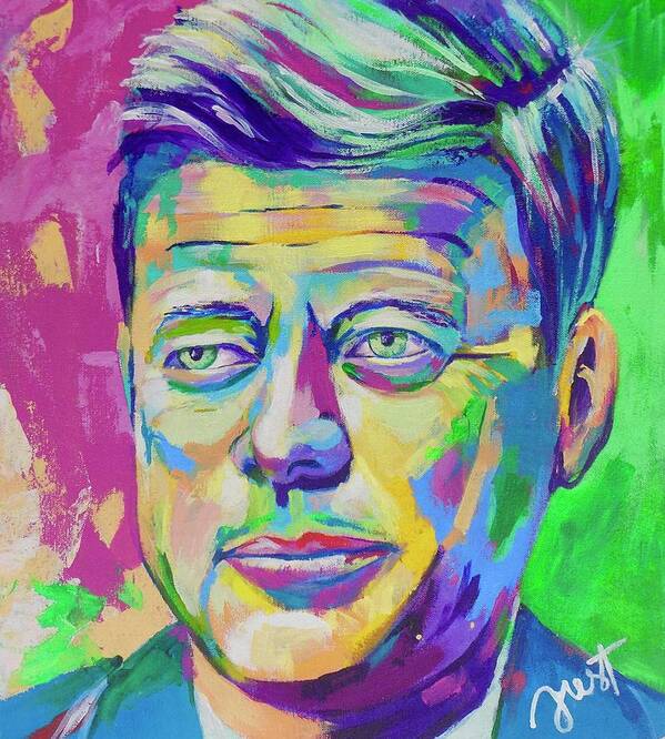 Janice Westfall Poster featuring the painting JFK by Janice Westfall