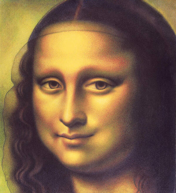 Art Poster featuring the drawing My Mona Lisa by Donna Basile