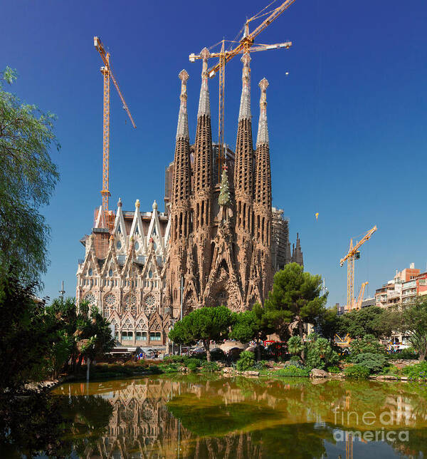 Barcelona Poster featuring the photograph Sagrada Familia by Anastasy Yarmolovich