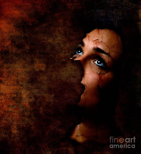 Surreal Poster featuring the digital art Silenced by Jacky Gerritsen