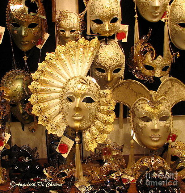 Cityscape Poster featuring the photograph Venetian Masks by Italian Art