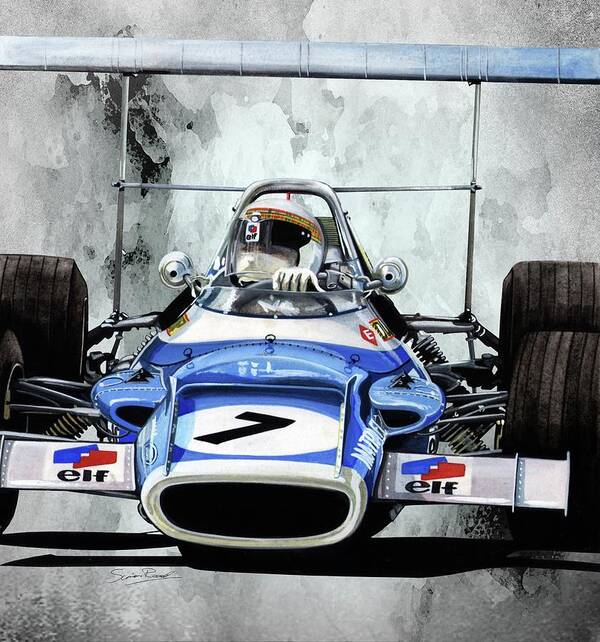 Art Poster featuring the painting 1969 Matra MS80 by Simon Read