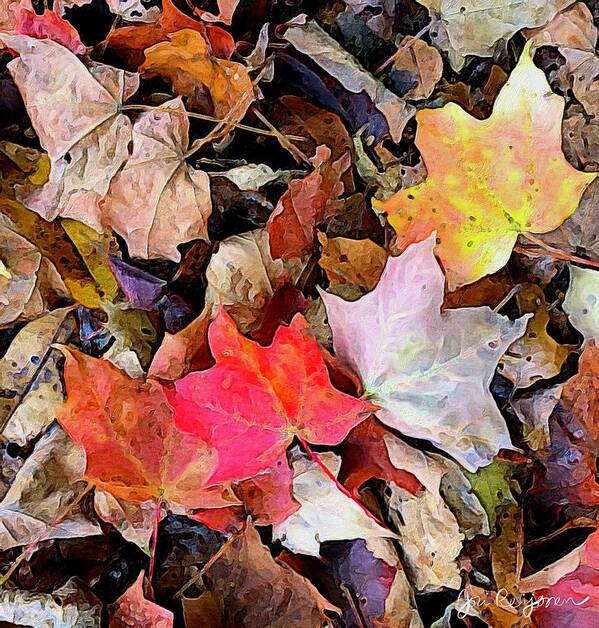 Brushstroke Poster featuring the photograph Autumn Leaves by Jori Reijonen