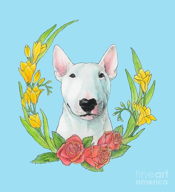 Bull Terrier Poster featuring the painting Bull Terrier Ivan by Jindra Noewi