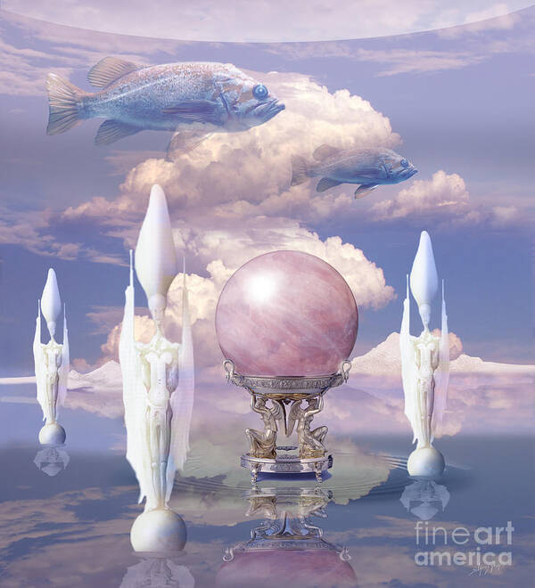 Crystal Ball Poster featuring the digital art Crystal ball by Alexa Szlavics
