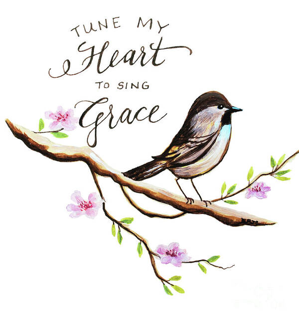 Grace Poster featuring the painting Sing Grace by Elizabeth Robinette Tyndall