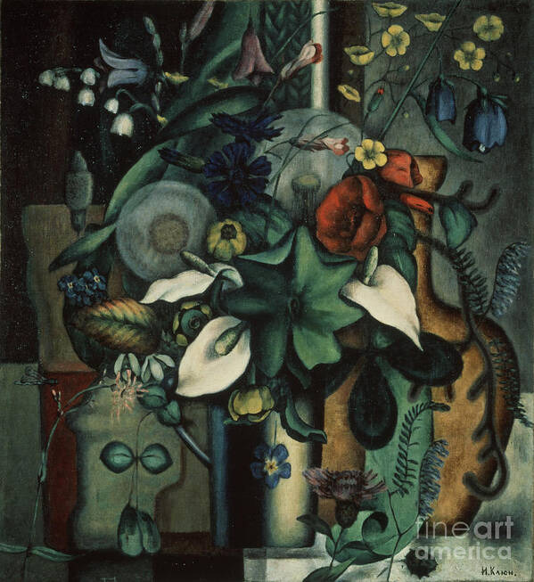 Oil Painting Poster featuring the drawing Still Life With Flowers And Jug, 1929 by Heritage Images