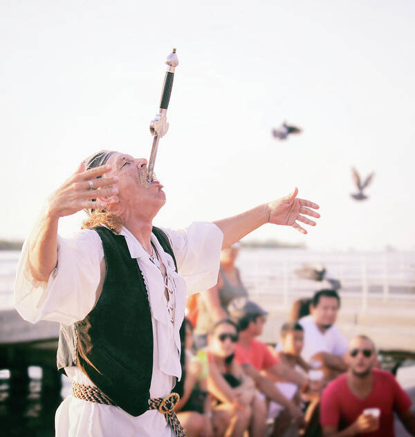 Key West Poster featuring the photograph Sword Swallower by Iryna Goodall