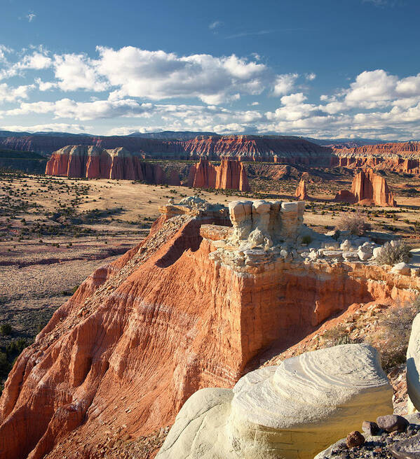 Estock Poster featuring the digital art Utah, Capitol Reef National Park, Upper Cathedral Valley by Massimo Ripani