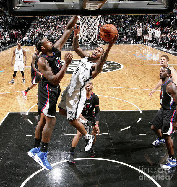 Sean Kilpatrick Poster featuring the photograph Deandre Jordan and Sean Kilpatrick #1 by Nathaniel S. Butler