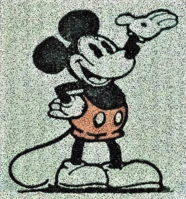 1971 Poster featuring the photograph 1923 Mickey Mouse Static by Rob Hans