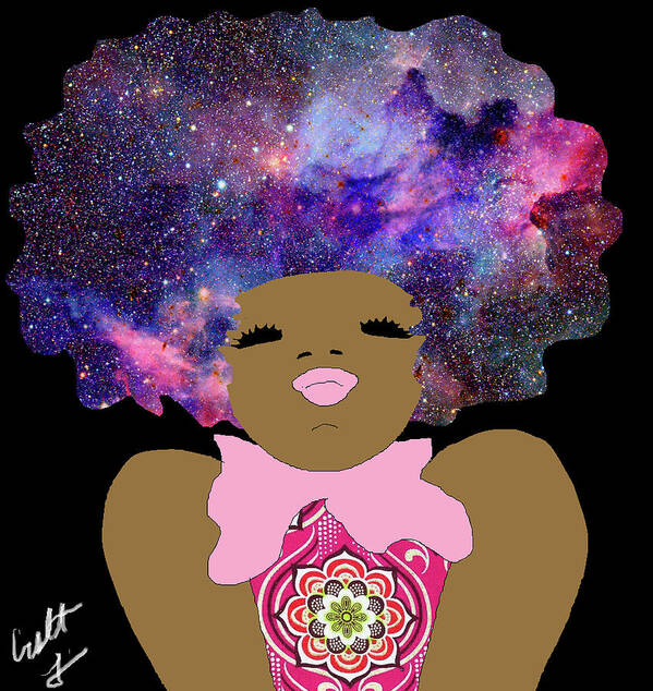 Black Girl Poster featuring the digital art Conscious by Crystal Guidry