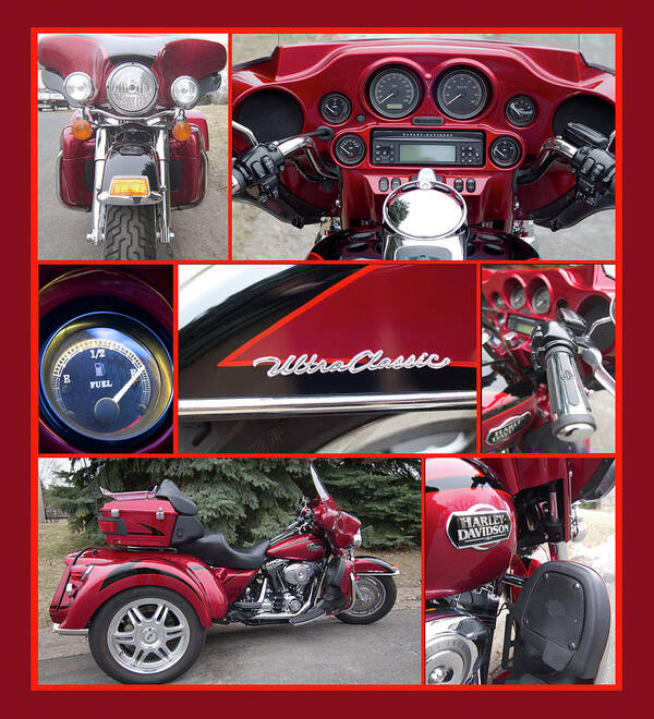 Motorcycle Poster featuring the photograph Harley Davidson Ultra Classic Trike by Patti Deters