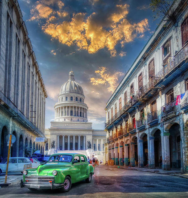 La Habana Poster featuring the photograph Havana, calle Brasil by Micah Offman