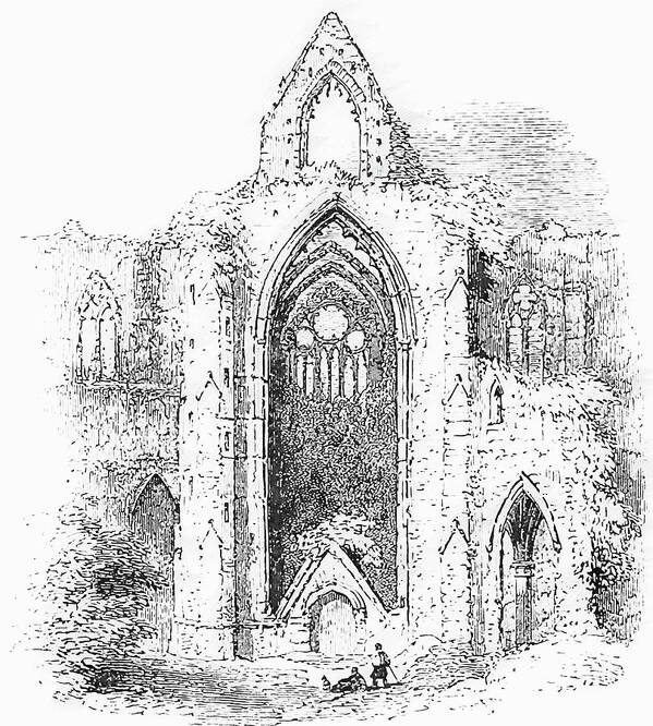 English Poster featuring the drawing Medieval Church - 02 by AM FineArtPrints