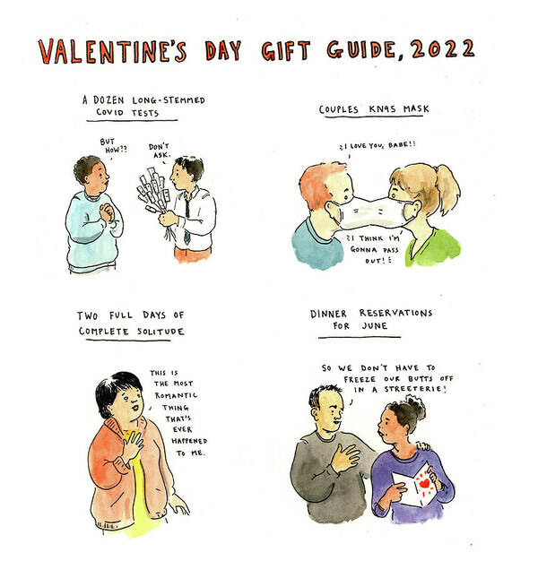 Captionless Poster featuring the drawing Valentine's Day Gift Guide by Emily Flake