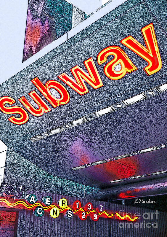 Nyc Poster featuring the photograph NYC Subway by Linda Parker