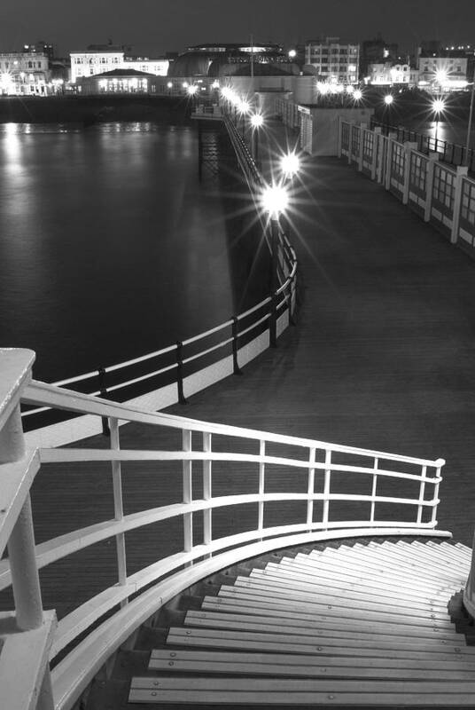 Pier Poster featuring the photograph Down to the Pier by Hazy Apple