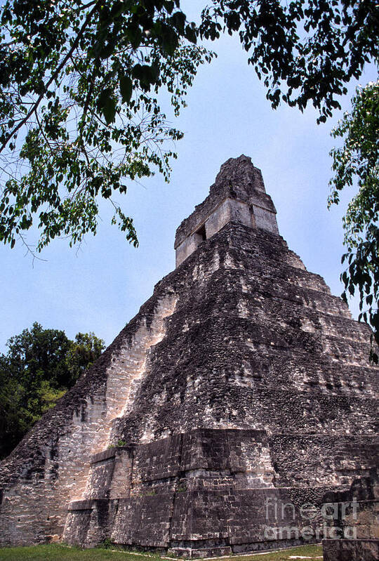 Tikal National Park Poster featuring the photograph Tikal Temple by Thomas R Fletcher