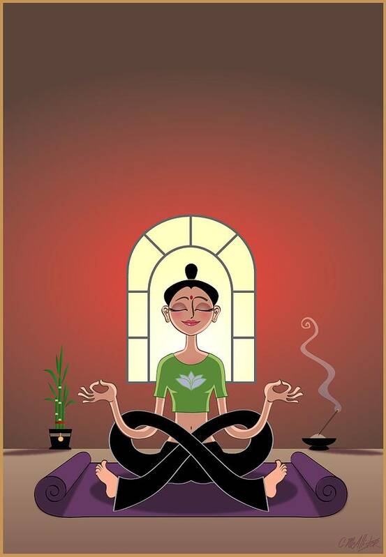 Yoga Poster featuring the digital art Yoga Pretzel by Cristina McAllister