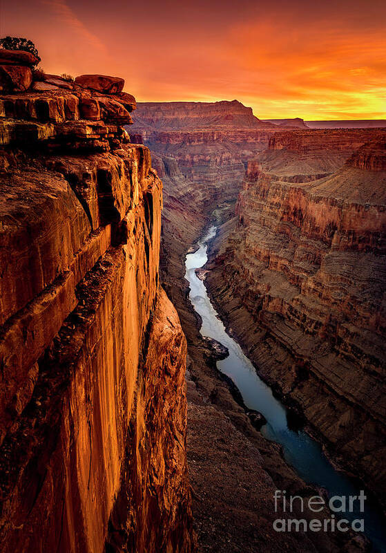 Colorado River Poster featuring the photograph Fire Canyon by Tim Shields