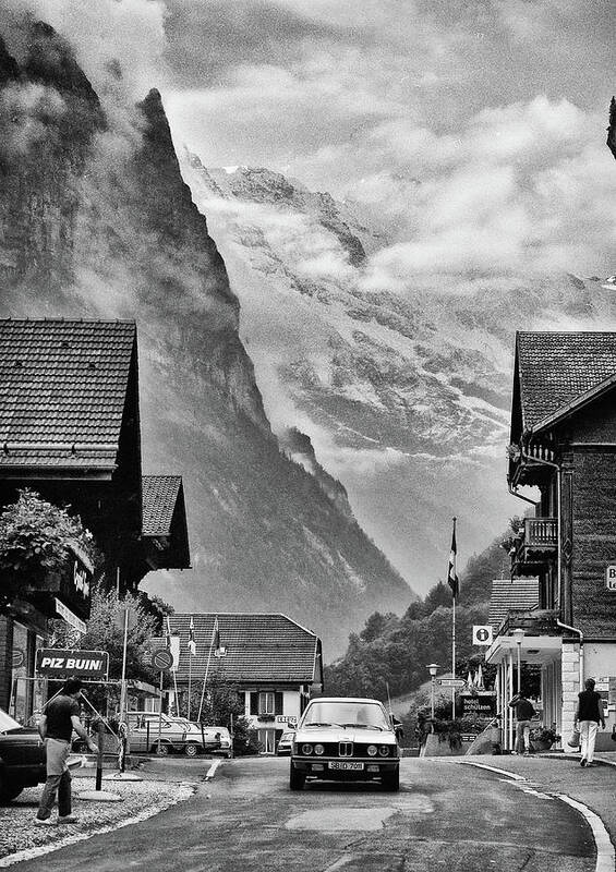 Bmw Poster featuring the photograph BMW in Switzerland by Jim Mathis