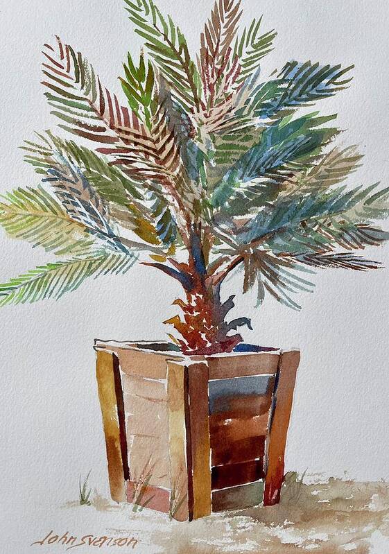 John Svenson Poster featuring the painting Palm Tree by John Svenson