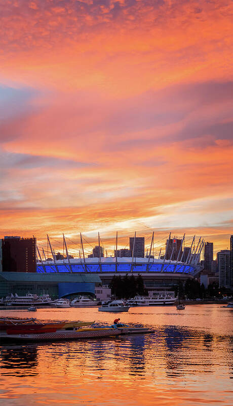 Canada Poster featuring the photograph BC Place Stadium at Sunset. Vancouver, BC by Rick Deacon