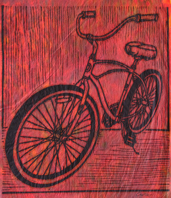 Bike Poster featuring the drawing Bike 6 #2 by William Cauthern