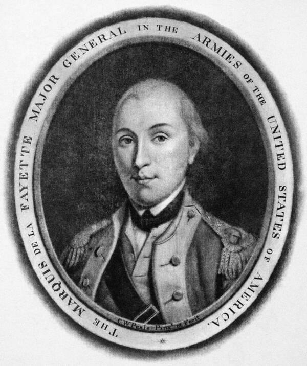 18th Century Poster featuring the photograph Marquis De Lafayette #39 by Granger