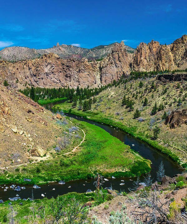 Smith Rock Poster featuring the photograph Along the Crooked River by Ryan Manuel