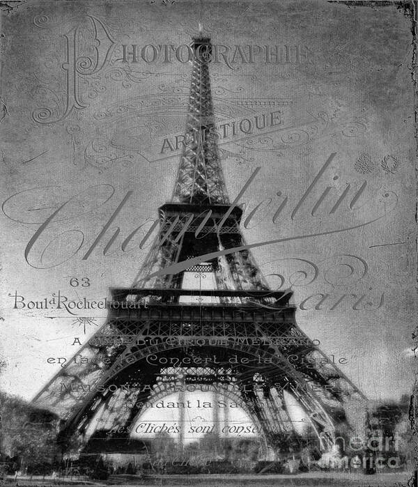 Eiffel Poster featuring the photograph Antique Eiffel Tower by Karen Lewis