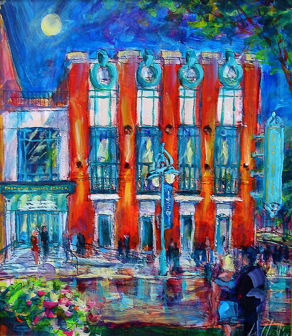 Milwaukee Poster featuring the painting Art's Performing Center by Les Leffingwell