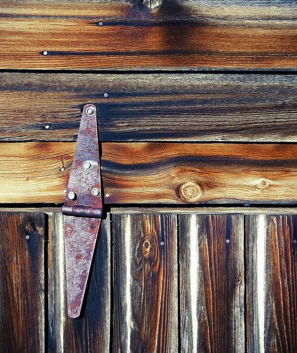 Barn Poster featuring the photograph Barn Door by Wayne Sherriff