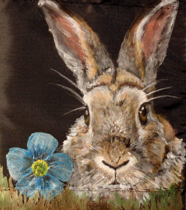 Bunny Closeup Poster featuring the painting Barney by Carol Russell