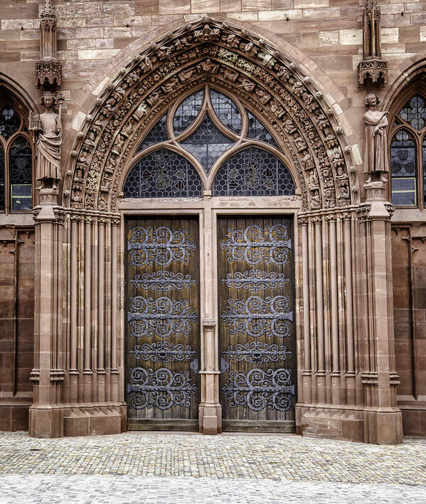 Church Doors Poster featuring the photograph European Church Doors by James Bethanis