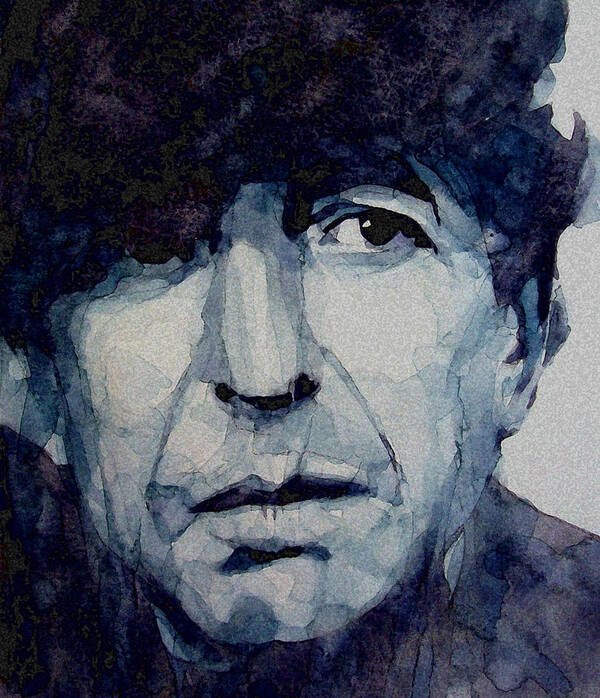 Leonard Cohen Poster featuring the painting Famous Blue raincoat by Paul Lovering