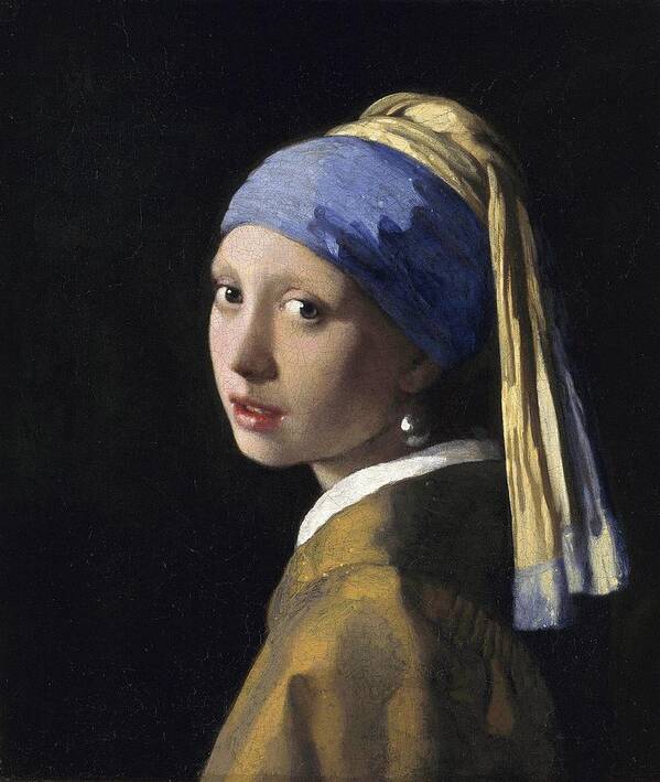 Johannes Vermeer Poster featuring the painting Girl with a Pearl Earring by Johannes Vermeer