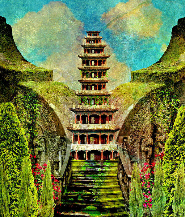 Zen Poster featuring the painting Hidden Zen by Ally White