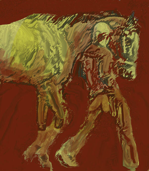 Horse Poster featuring the digital art Horse walker by Ian MacDonald