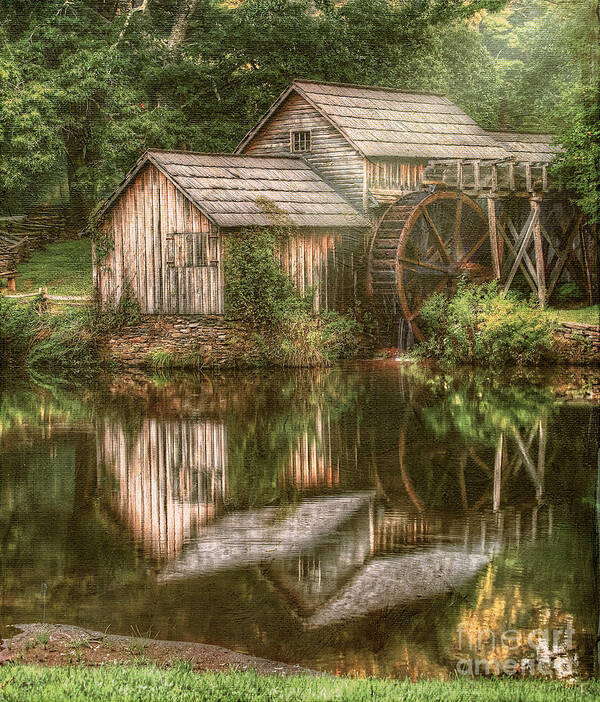 Painterly Poster featuring the photograph Mill on The Blue Ridge by Darren Fisher